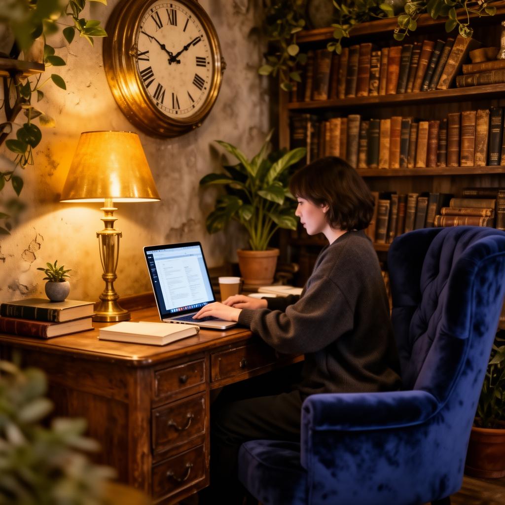 Rincón cozy para estudiar
